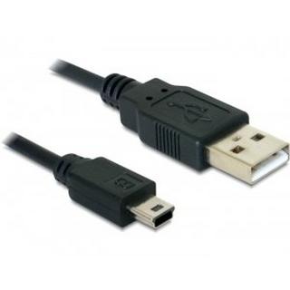 DeLock  USB 2.0-A / USB mini-B 5pin - 0.70m USB Kabel 0,70 m USB A Mini-USB B Schwarz 