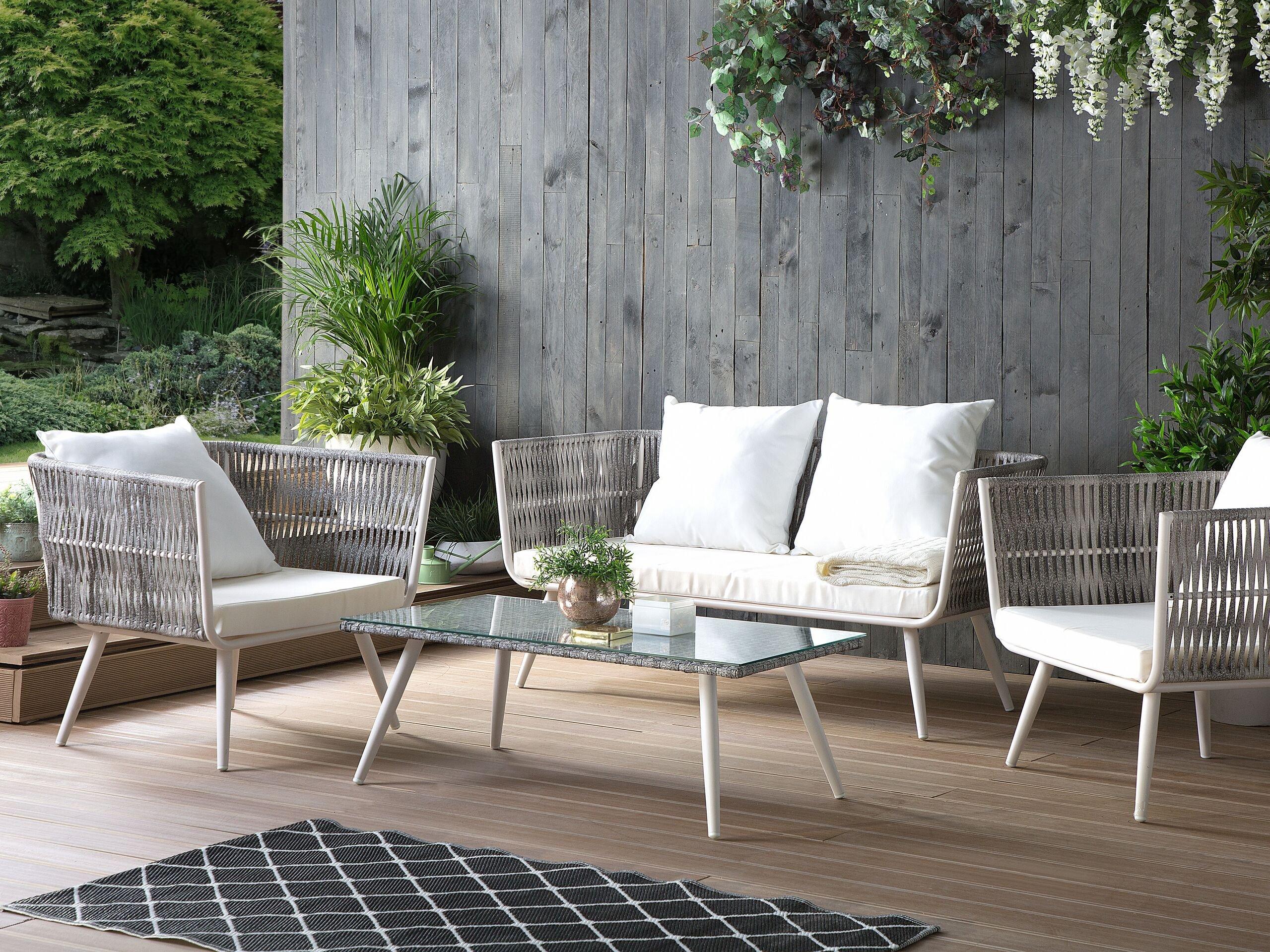 Beliani Lounge Set mit Tisch aus PE Rattan Modern RAGUSA  