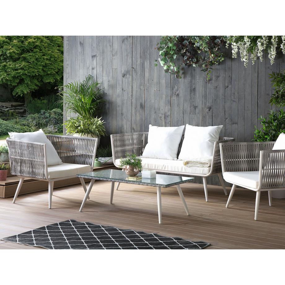 Beliani Lounge Set mit Tisch aus PE Rattan Modern RAGUSA  