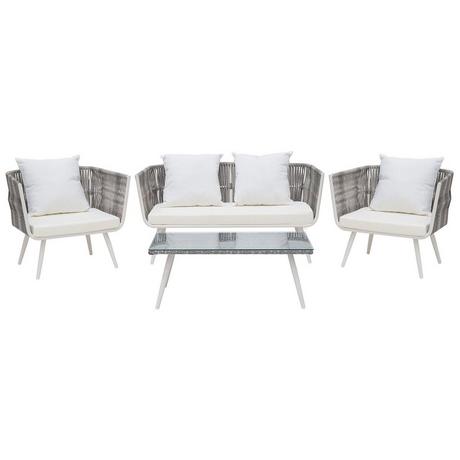 Beliani Lounge Set mit Tisch aus PE Rattan Modern RAGUSA  