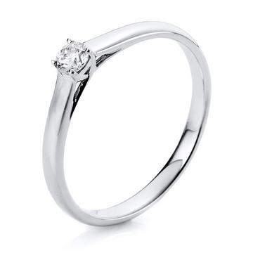 Solitär-Ring 750/18K Weissgold Diamant 0.15ct.