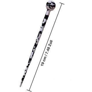 B2X  Bellissimo bastoncino per capelli - bianco e nero - 18,6 cm 
