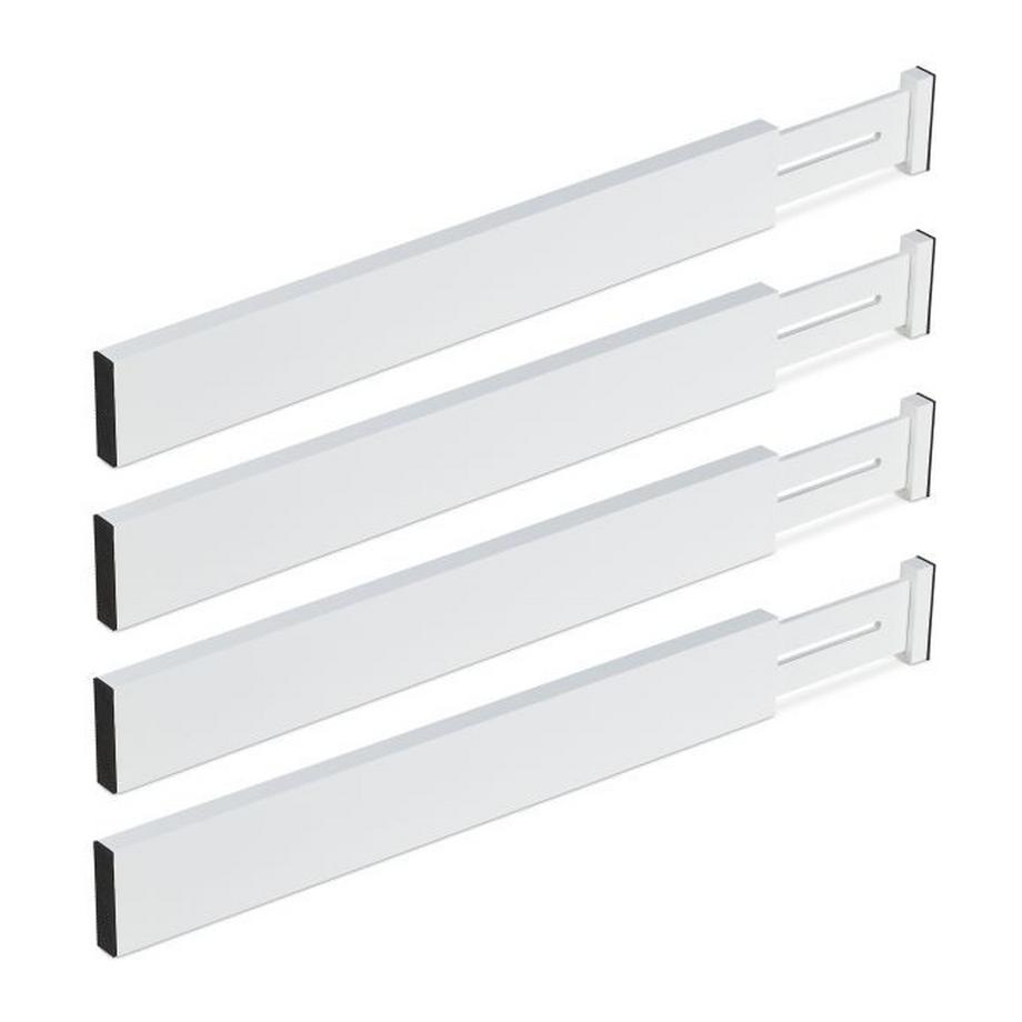 set di 4 divisori per cassetti in bianco