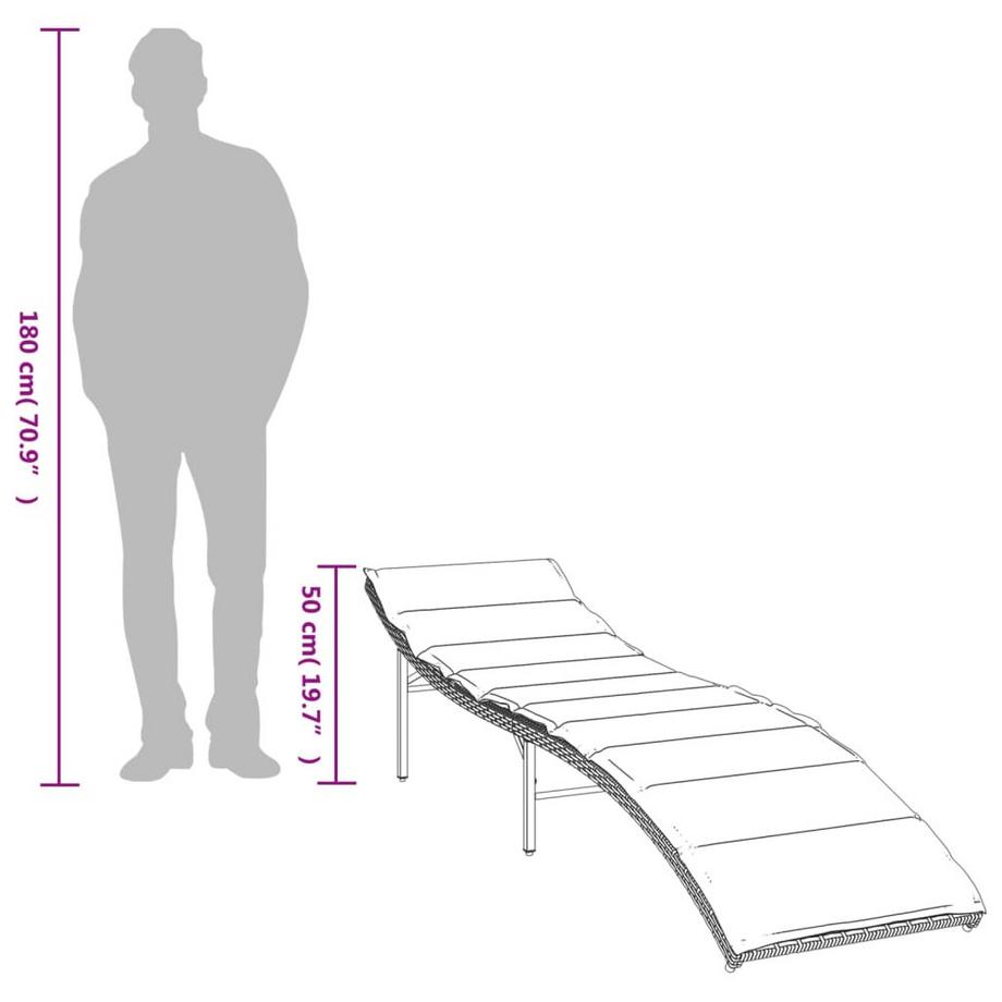VidaXL Sonnenliege poly-rattan  