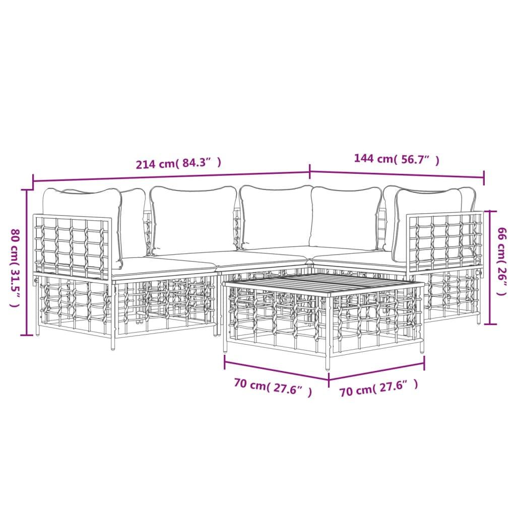 VidaXL Garten lounge set poly-rattan  