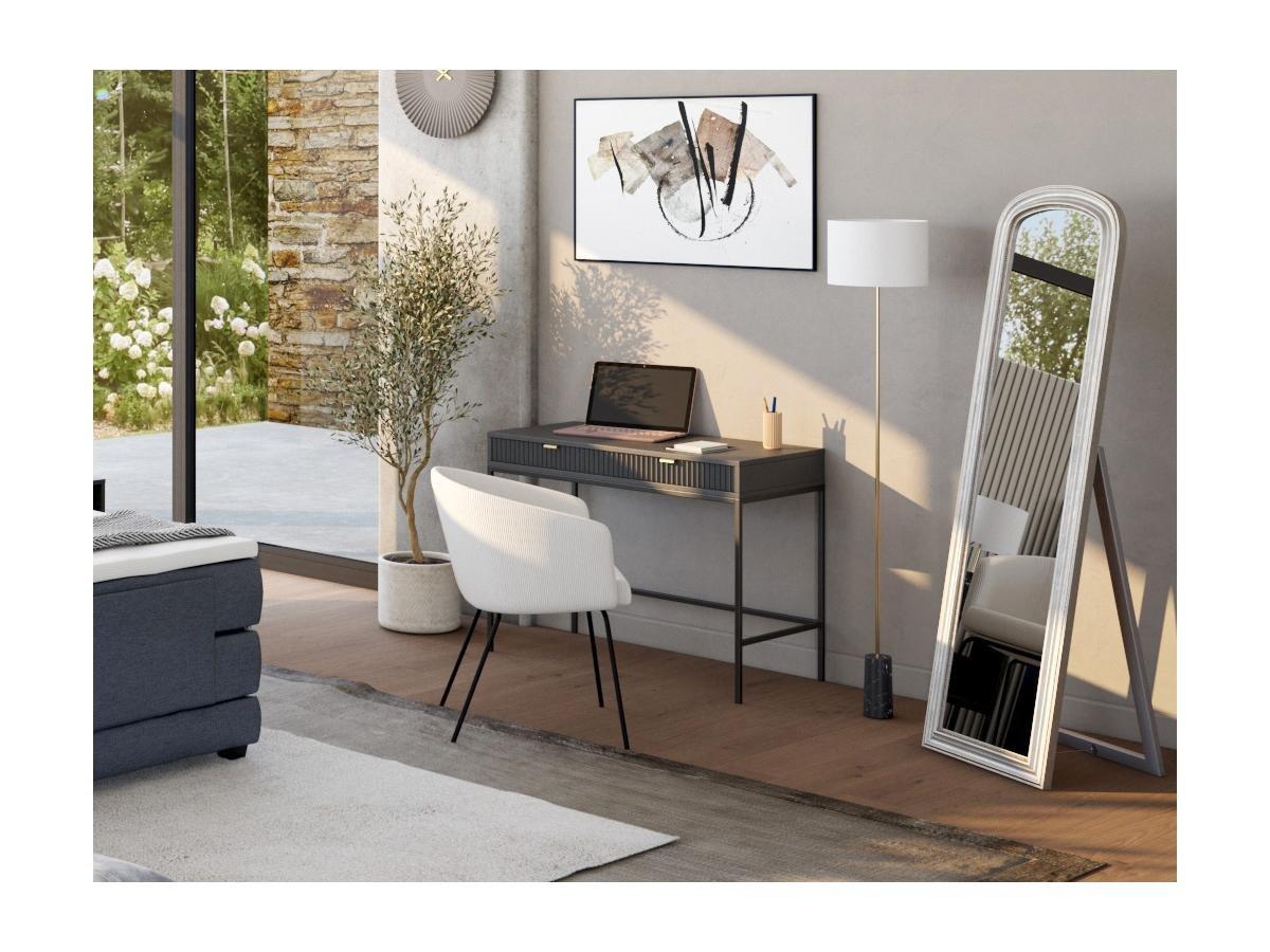 PASCAL MORABITO Lot de 6 chaises avec accoudoirs en velours côtelé et métal - Crème - MORONI de Pascal MORABITO  