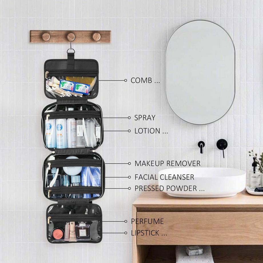 Only-bags.store  Kulturtasche Reise zum Aufhängen Kulturbeutel für Makeup, Toilettenartikel 