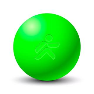 JustFit Massageball aus Ebonit Ø 6cm "Foam Ball" JustFit  