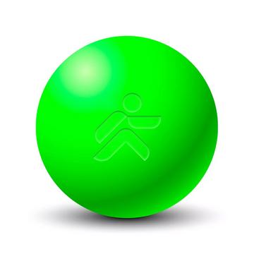 Balle de massage en ébonite Ø 6cm "Foam Ball" JustFit