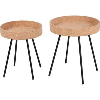 mutoni Table d'appoint Frabsta naturel 45 (set de 2)  