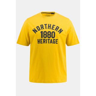 JP1880  T-Shirt, Halbarm, NORTHERN Print, Wash-Out Jersey 