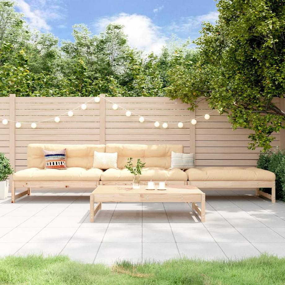 VidaXL Ensemble de salon de jardin bois de pin  