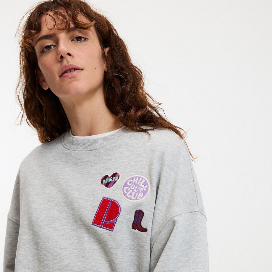 La Redoute Collections Sweatshirt avec Patchs  