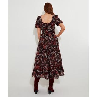 Joe Browns  Dunkles, geblümtes Maxikleid mit Gummizug 