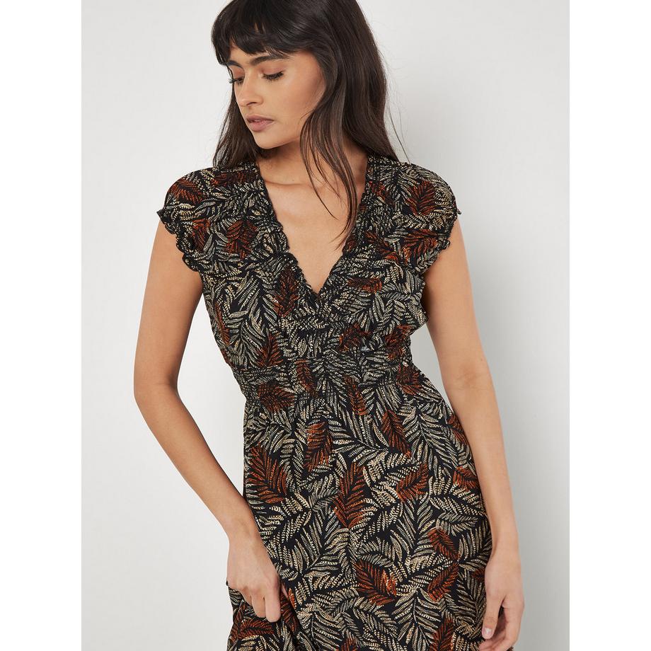 APRICOT Robe longue smockée Batik  