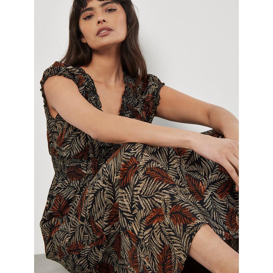 APRICOT Robe longue smockée Batik  
