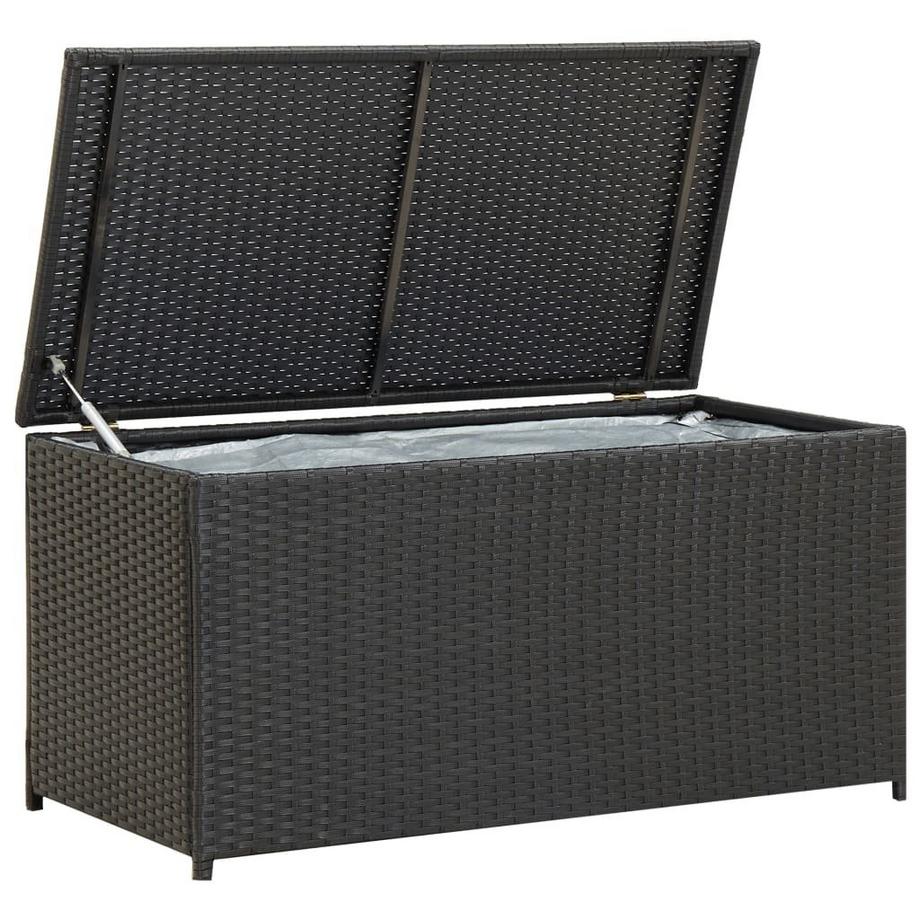 Boîte de rangement d'extérieur rotin synthétique