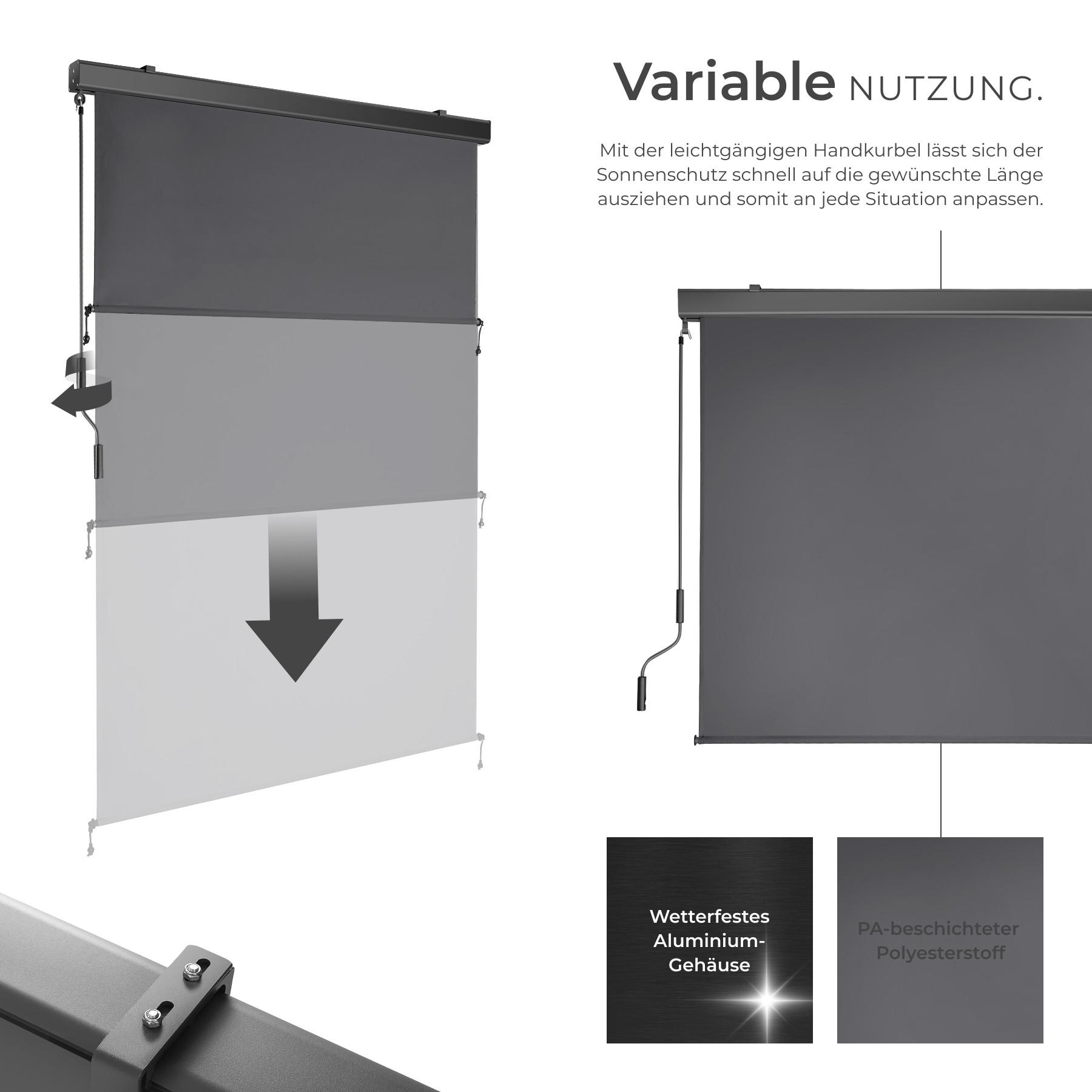 Tectake Store banne verticale ELOISE différentes tailles  