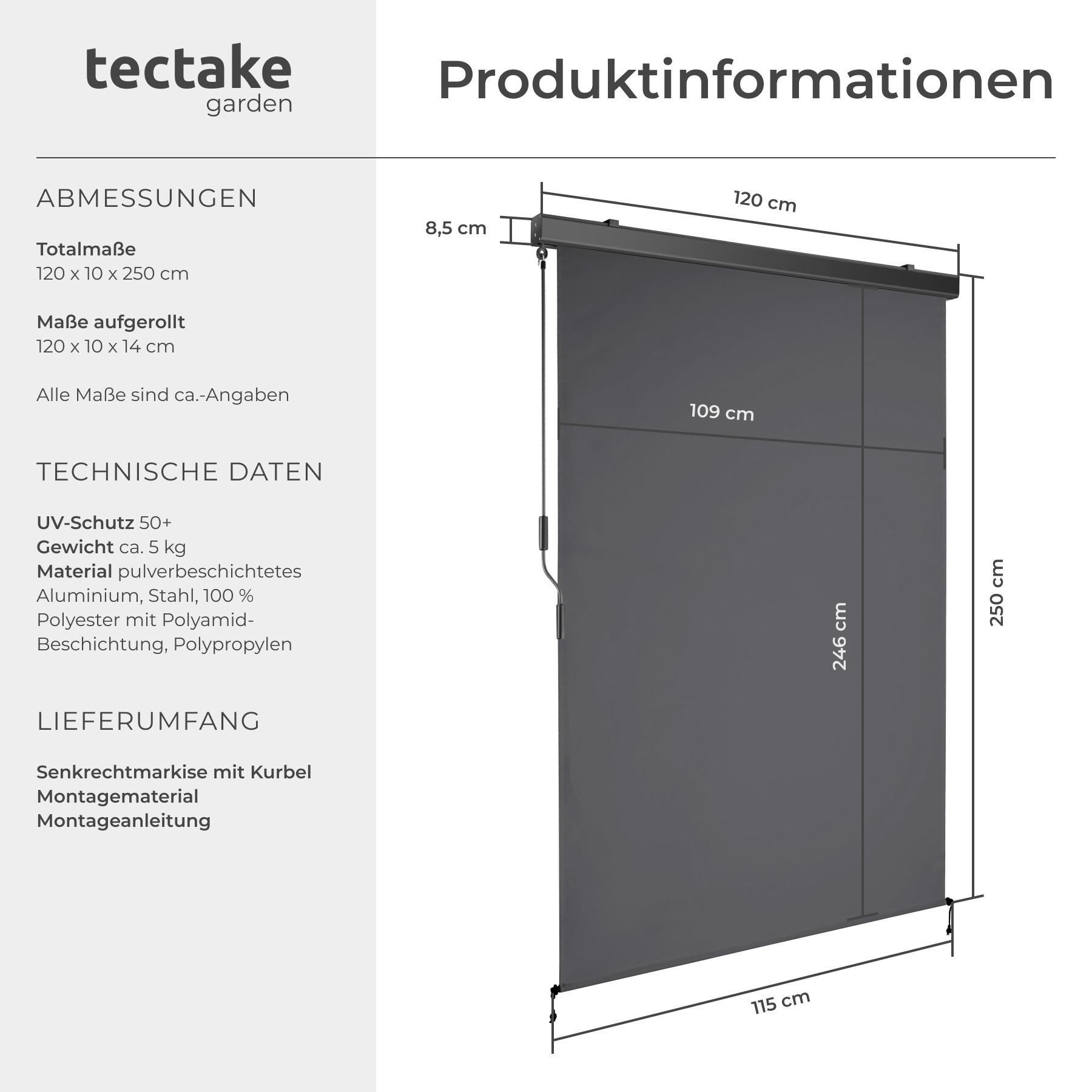 Tectake Store banne verticale ELOISE différentes tailles  