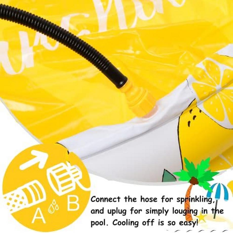 Activity-board  Planschbecken für Kinder Pool Aufblasbar Kinderpool Baby Pool mit Sprinkler 150 x 45 cm 