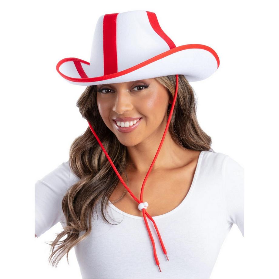 smiffys Cappello da Cowboy in Feltro con Design Bandiera Inghilterra  