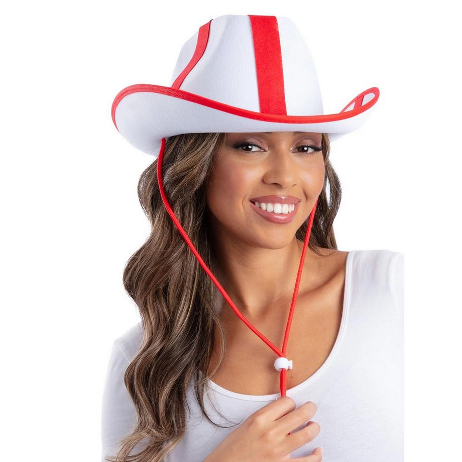 smiffys Cappello da Cowboy in Feltro con Design Bandiera Inghilterra  