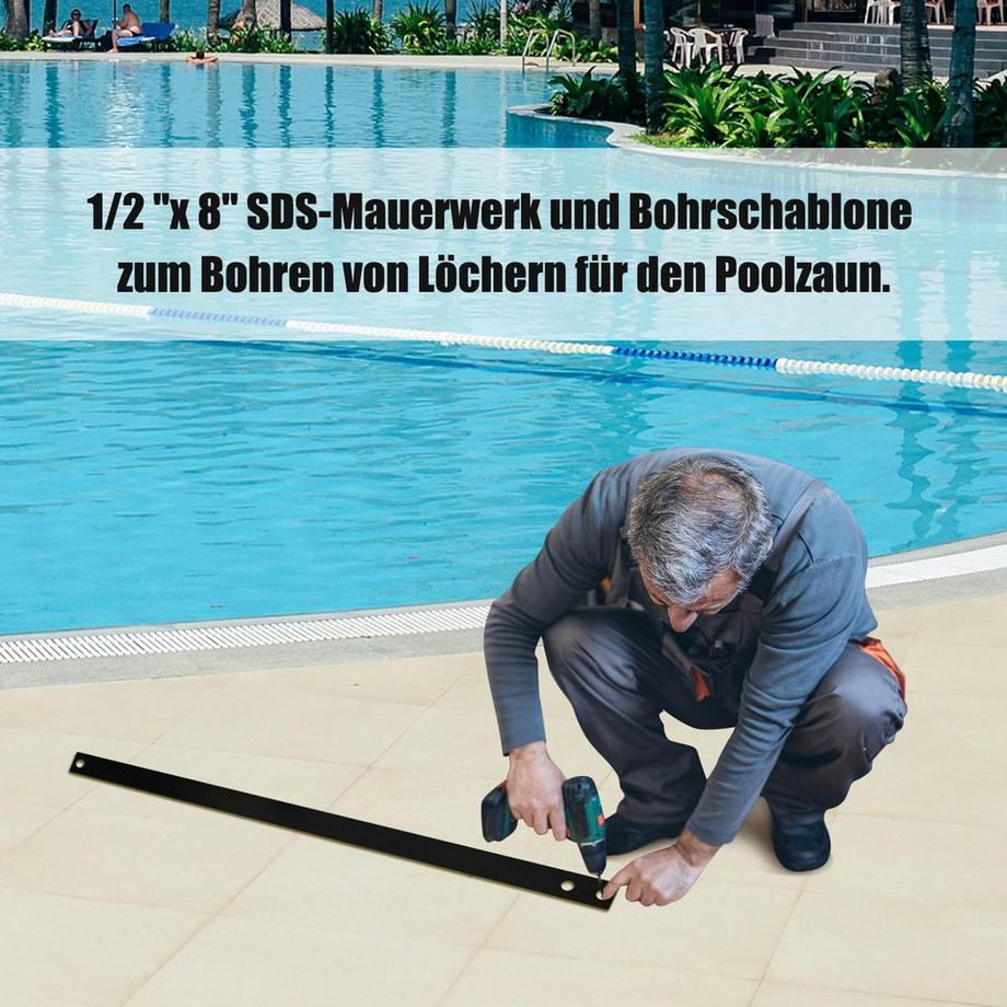 B2X  Recinzione per piscina, recinzione per bambini, recinzione di protezione, recinzione per piscina, recinzione per laghetto 366 x 122 cm 