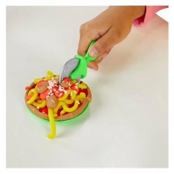 Play-Doh La Pizzeria, playset con 5 vasetti di pasta da modellare