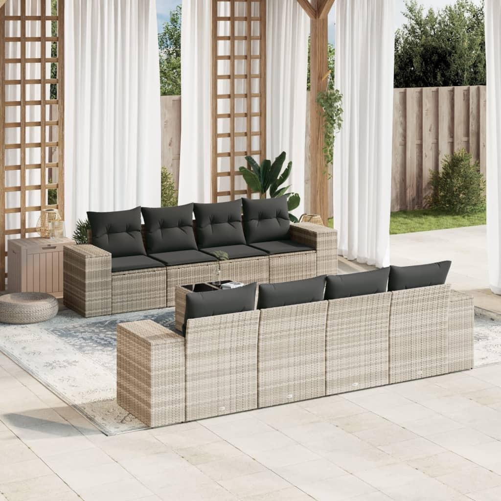 VidaXL set divano da giardino Polirattan  