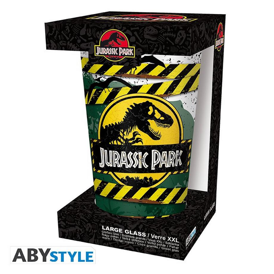 Abystyle Glas - XXL - Jurassic Park - Danger high voltage  