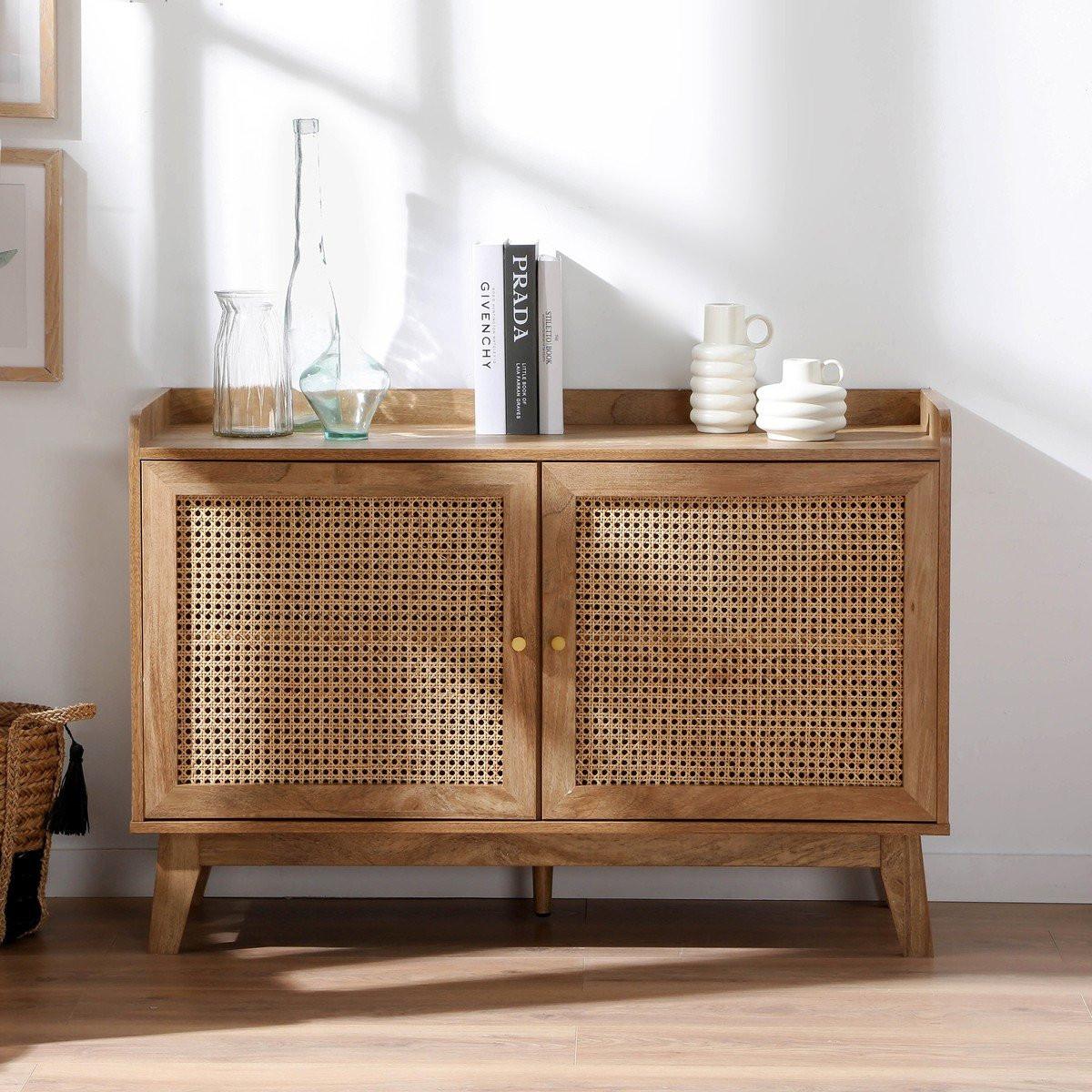 Calicosy Credenza in rattan a 2 ante L110 cm - PALMO  
