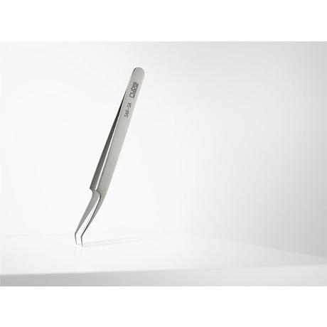 Rubis  Pinzette, gebogen spitz, Inox 