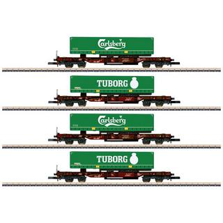 märklin  Z 4er-Set Taschenwagen der AAE Cargo 