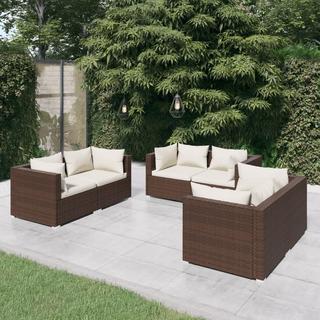 VidaXL set salotto da giardino Polirattan  