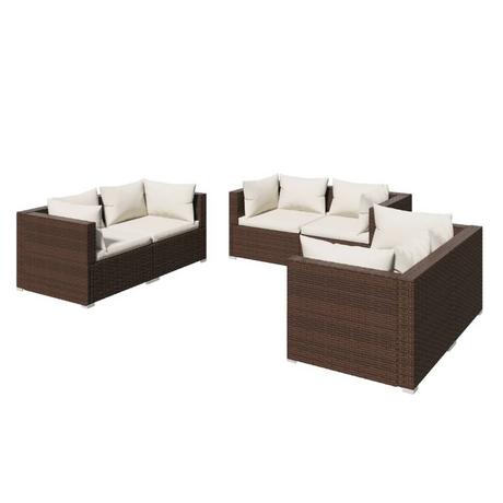 VidaXL set salotto da giardino Polirattan  