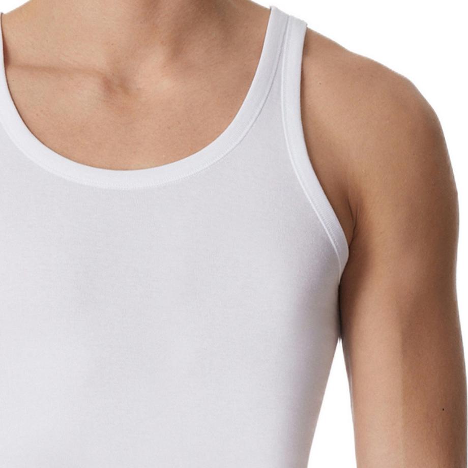 Schiesser Cotton Essentials Débardeur Côtelé Lot de 4  