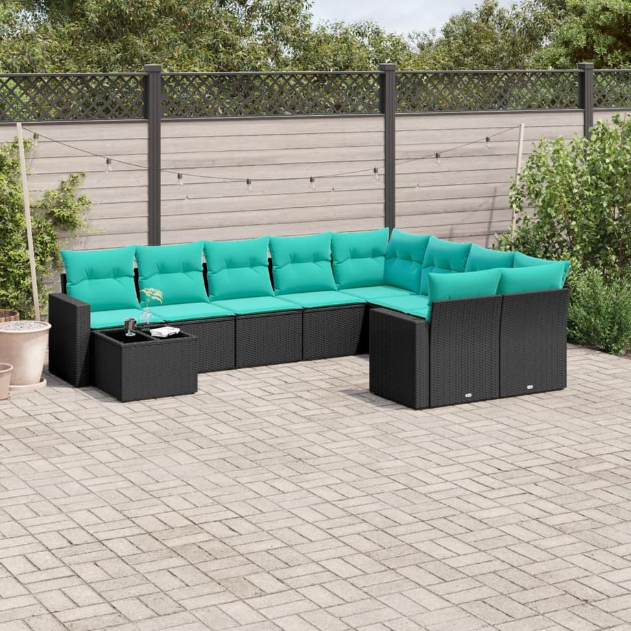 VidaXL Ensemble de canapés de jardin rotin synthétique  