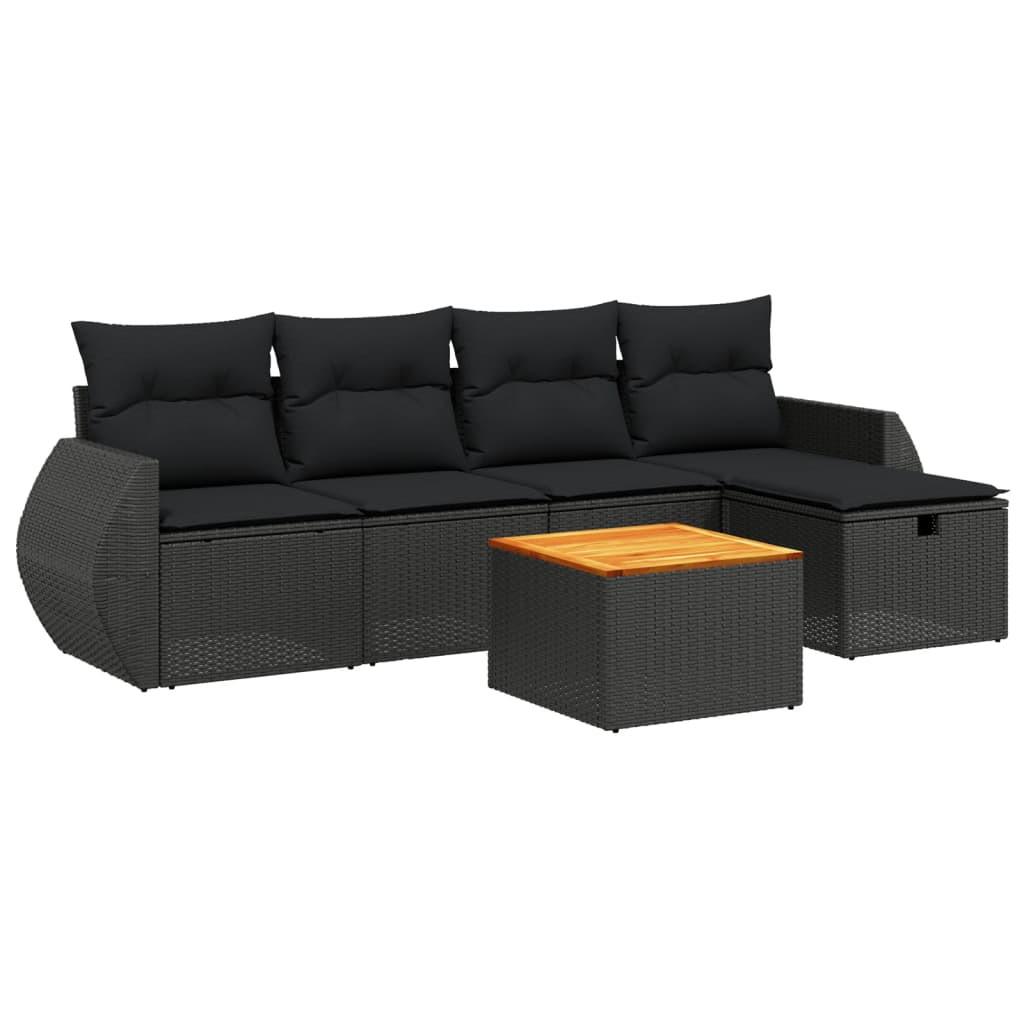 VidaXL set divano da giardino Polirattan  