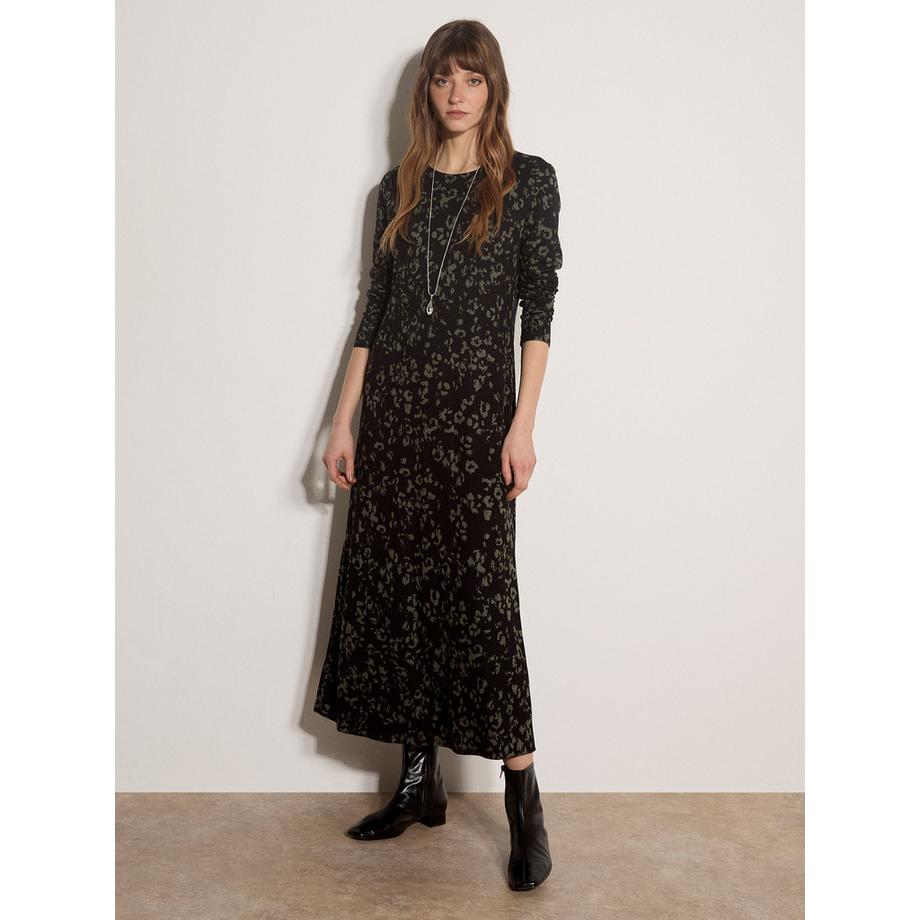 Maxikleid aus Jersey mit Leopardenmuster