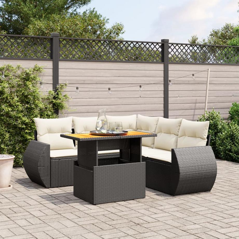 VidaXL Ensemble de canapés de jardin rotin synthétique  