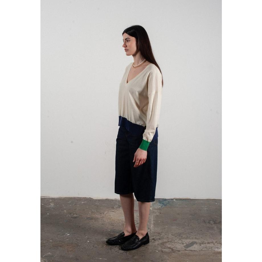 Studio Cashmere8 Maglione Oversize Scollo a V Cachemire Lana Ultra Fine  
