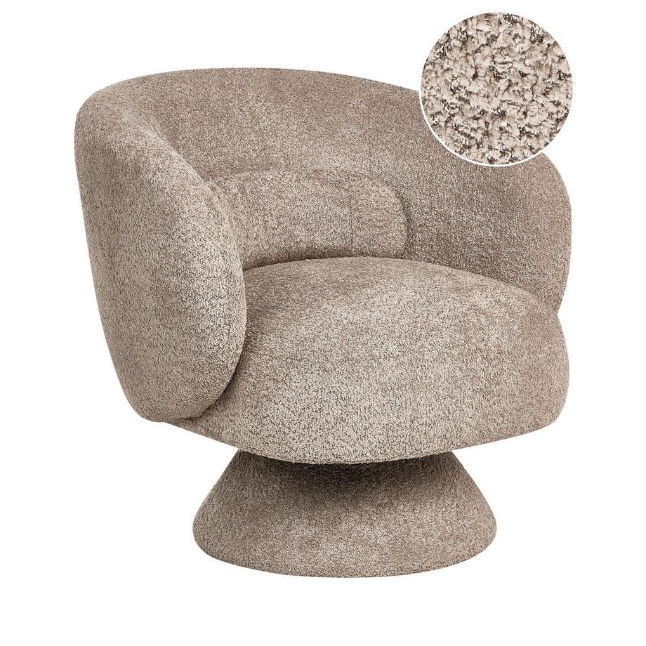 Fauteuil pivotant en Bouclé Minimaliste LIEKSA