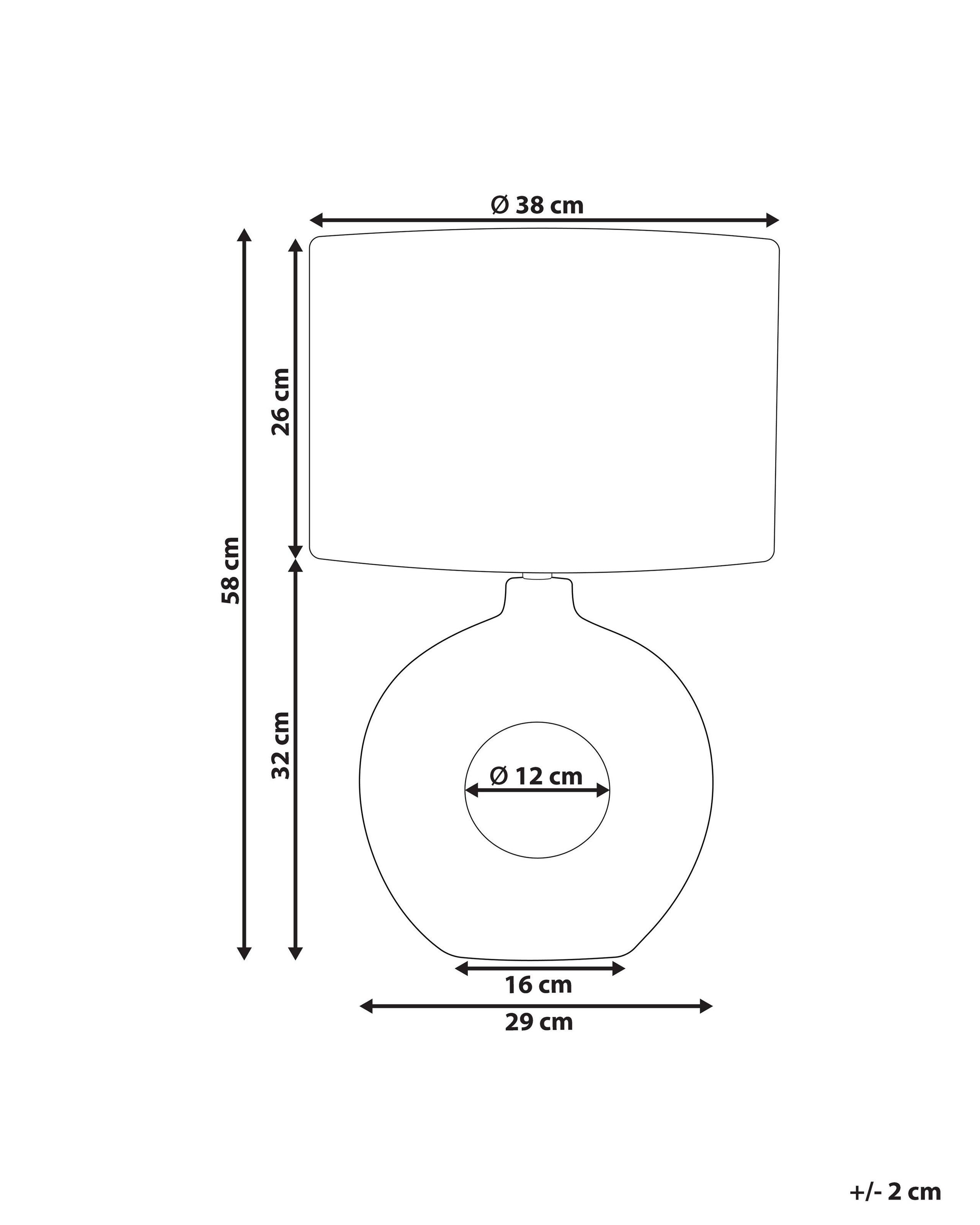 Beliani Lampe à poser en Céramique Minimaliste VENTA  