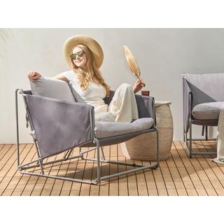 Beliani Set lounge pour jardin en Acier Industriel PONTE  