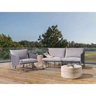 Beliani Set lounge pour jardin en Acier Industriel PONTE  