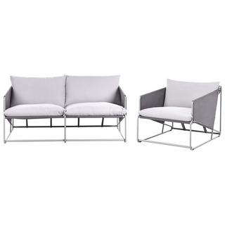 Beliani Set lounge pour jardin en Acier Industriel PONTE  