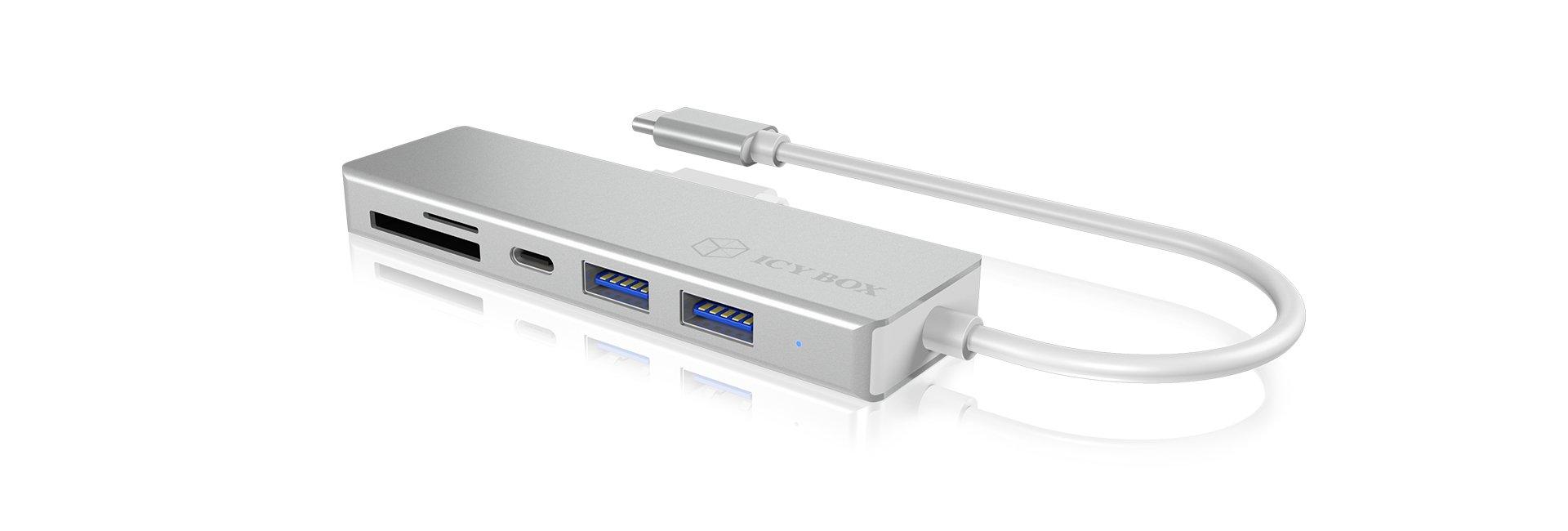 ICY Box  IB-HUB1413-CR USB 3.2 Gen 1 (3.1 Gen 1) Type-C Argento 