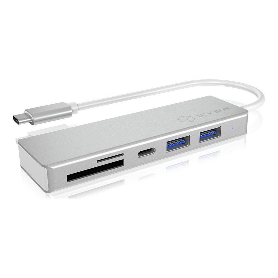 ICY Box  IB-HUB1413-CR USB 3.2 Gen 1 (3.1 Gen 1) Type-C Argento 