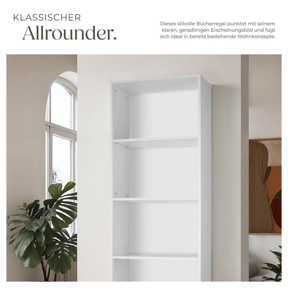 Tectake Bücherregal Lexi MDF mit 5 Fächern  