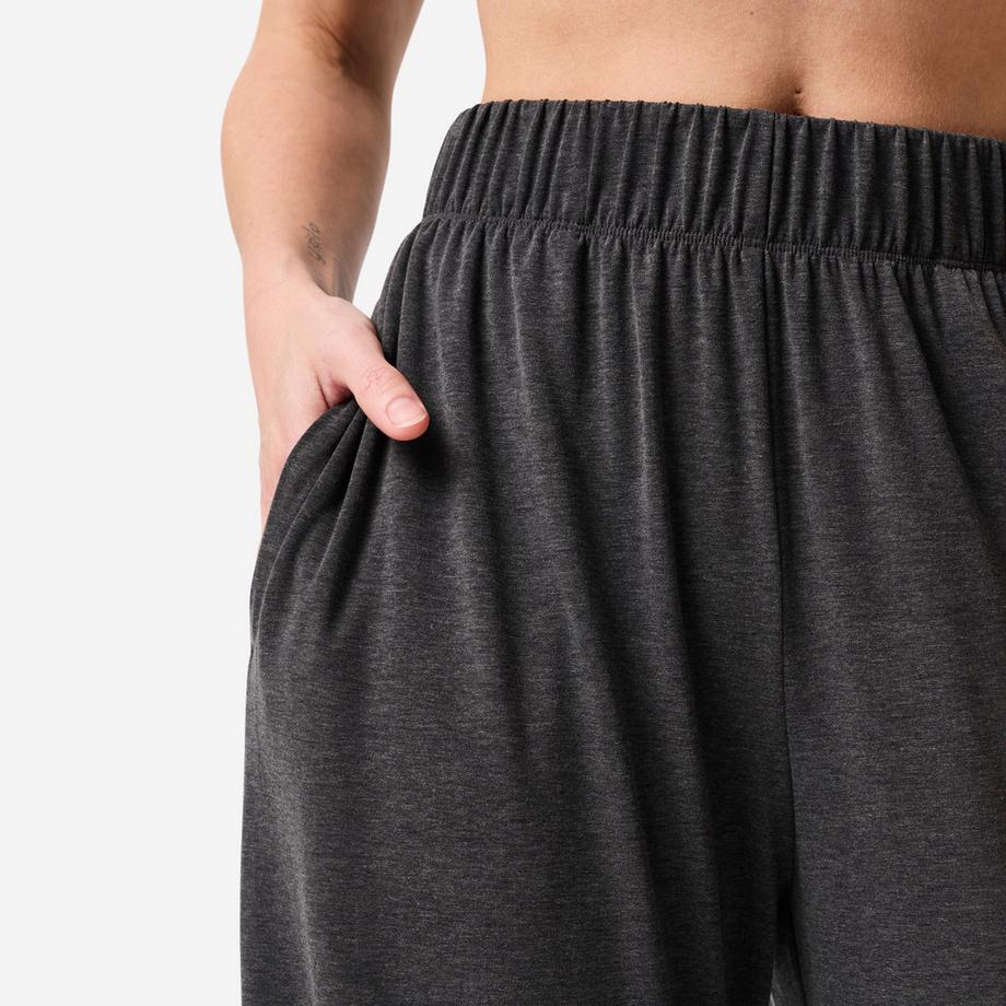 DOMYOS  Pantalon de yoga large et fluide femme, gris 